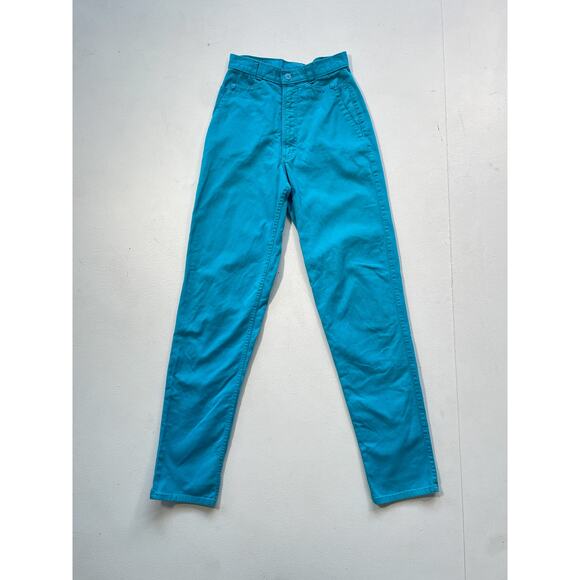 Vtg 80's Rocky Mountain Turquoise Bareback Western Pants Size 29/9 - 26" actual - Picture 1 of 11
